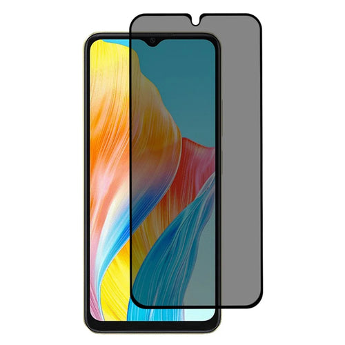 For Oppo A38 4G / A9 (2020) 180 Degree Anti-spy Tempered Glass Film Full Glue Full Screen Protector - 1
