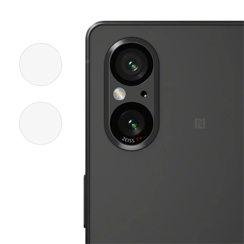 For Sony Xperia 5 V Camera Lens Film Clear Soda-Lime Glass Easy Installation Lens Protector - 1