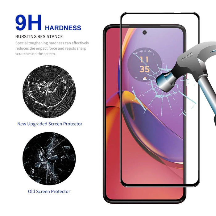 ENKAY HAT PRINCE 10Pcs For Motorola Moto G84 5G Screen Protector 2.5D 0.26mm Silk Print High Aluminium-silicon Glass Film - 3