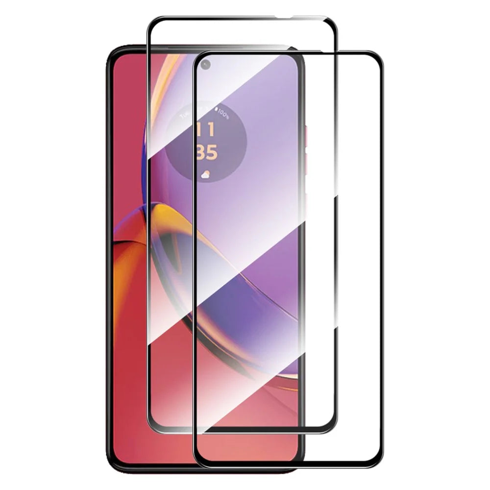 ENKAY HAT PRINCE 2Pcs for Motorola Moto G84 5G Silk Print Anti-scratch Screen Protector 2.5D High Aluminium-silicon Glass Film - 1