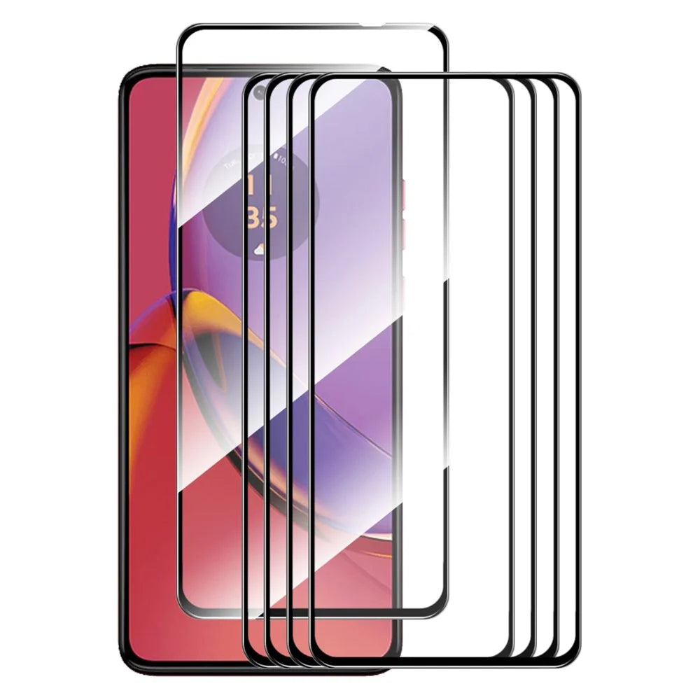 ENKAY HAT PRINCE 5Pcs Silk Print 2.5D Screen Protector for Motorola Moto G84 5G High Aluminium-silicon Glass Screen Film - 1