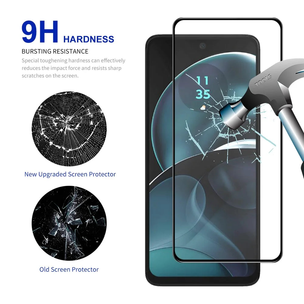 ENKAY HAT PRINCE 2Pcs for Motorola Moto G14 4G / G54 5G 2.5D High Aluminium-silicon Glass Film Silk Print Screen Protector - 3
