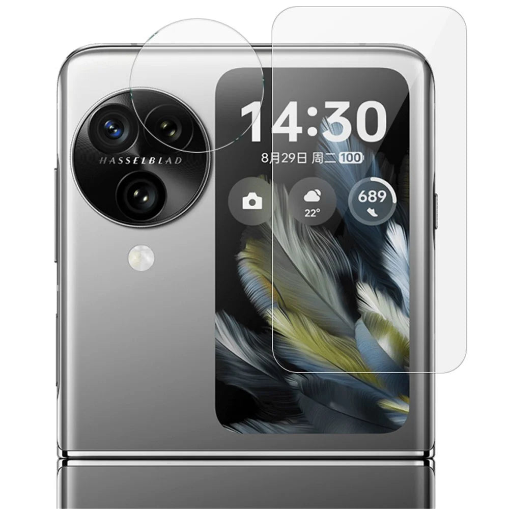IMAK For Oppo Find N3 Flip 5G Tempered Glass Camera Lens Film with Rear Small Screen Protector Set - 1