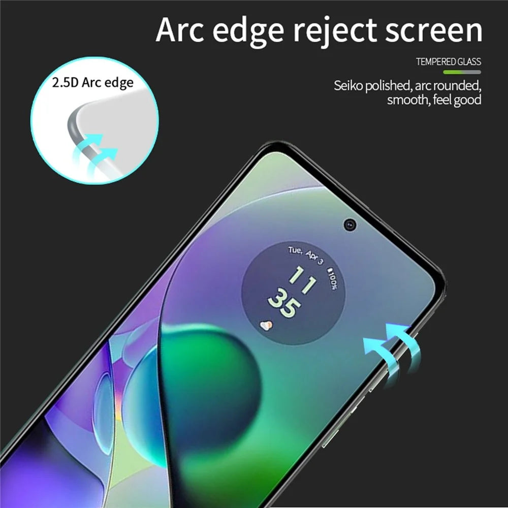 MOFI JK Tempered Glass Film Series-1 for Motorola Moto G54 5G Full Screen Protector Full Glue Film - 6