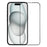 NORTHJO A+ For iPhone 15 Screen Protector Full Glue Silk Printing High Aluminum-silicon Glass Film - Black - 1