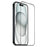 NORTHJO A+ For iPhone 15 Screen Protector Full Glue Silk Printing High Aluminum-silicon Glass Film - Black - 2