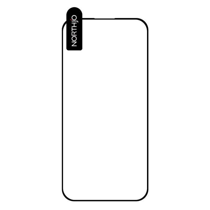 NORTHJO A+ For iPhone 15 Screen Protector Full Glue Silk Printing High Aluminum-silicon Glass Film - Black - 3