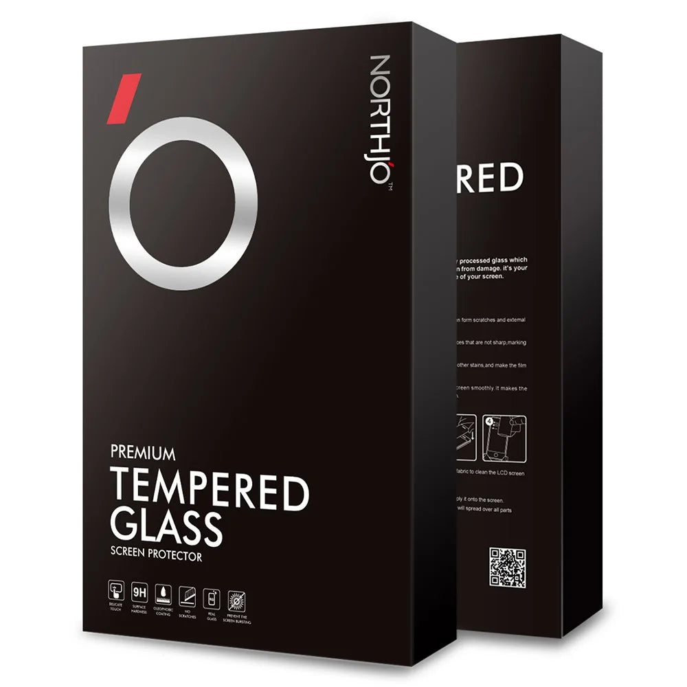 NORTHJO A+ For iPhone 15 Screen Protector Full Glue Silk Printing High Aluminum-silicon Glass Film - Black - 4