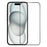 NORTHJO A+ For iPhone 15 Plus Screen Protector High Aluminum-silicon Glass Full Glue Silk Printing Film - Black - 1