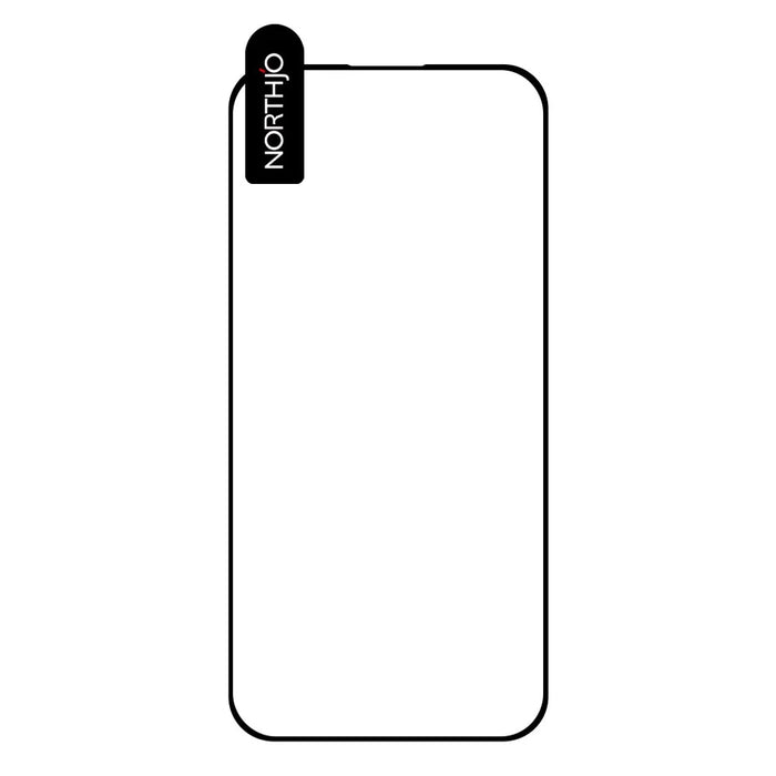 NORTHJO A+ For iPhone 15 Plus Screen Protector High Aluminum-silicon Glass Full Glue Silk Printing Film - Black - 3