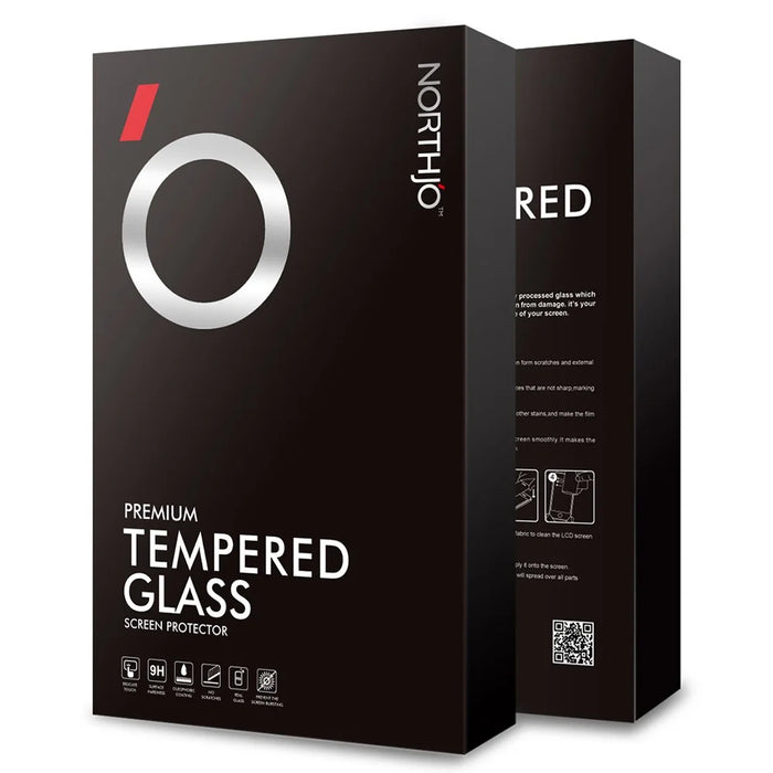 NORTHJO A+ For iPhone 15 Plus Screen Protector High Aluminum-silicon Glass Full Glue Silk Printing Film - Black - 4