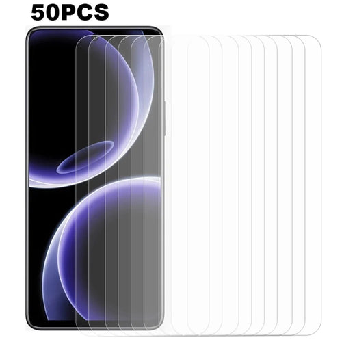 50Pcs For Honor X40 GT Racing Shockproof Tempered Glass Phone Screen Protector Film (No Package, with Wipes Set, Dust-absorber, Guide Sticker) - 1
