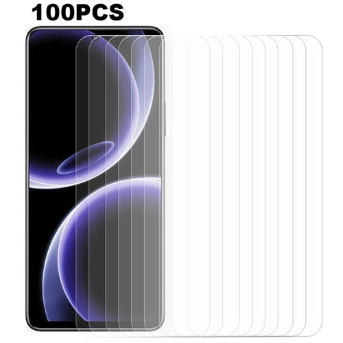 100Pcs For Honor X40 GT Racing Super Transparent Screen Film Tempered Glass Phone Screen Protector (No Package, with Wipes Set, Dust-absorber, Guide Sticker) - 1