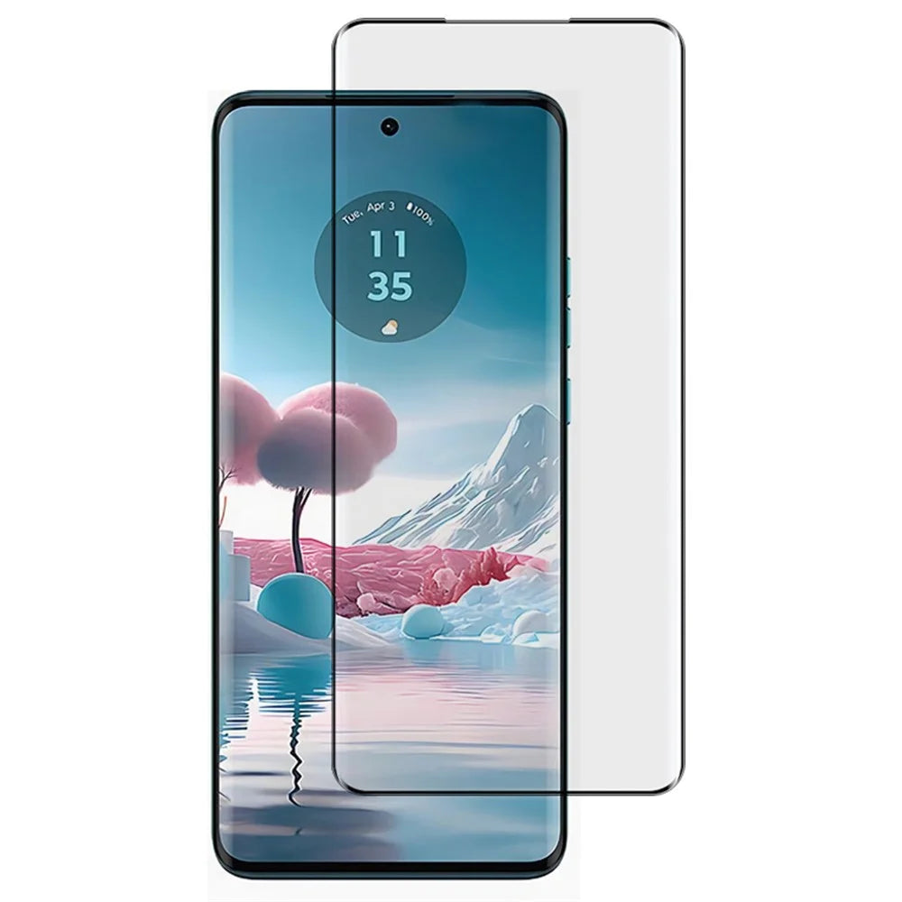 IMAK For Motorola Edge 40 Neo 5G Anti-Scratch Tempered Glass Film Clear 3D Curved Full Coverage Screen Protector - 1