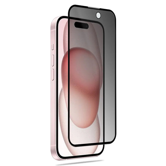 MOCOLO For iPhone 15 Plus Tempered Glass Screen Protector Full Glue 3D Arc Edge Anti-Spy Screen Film - 4