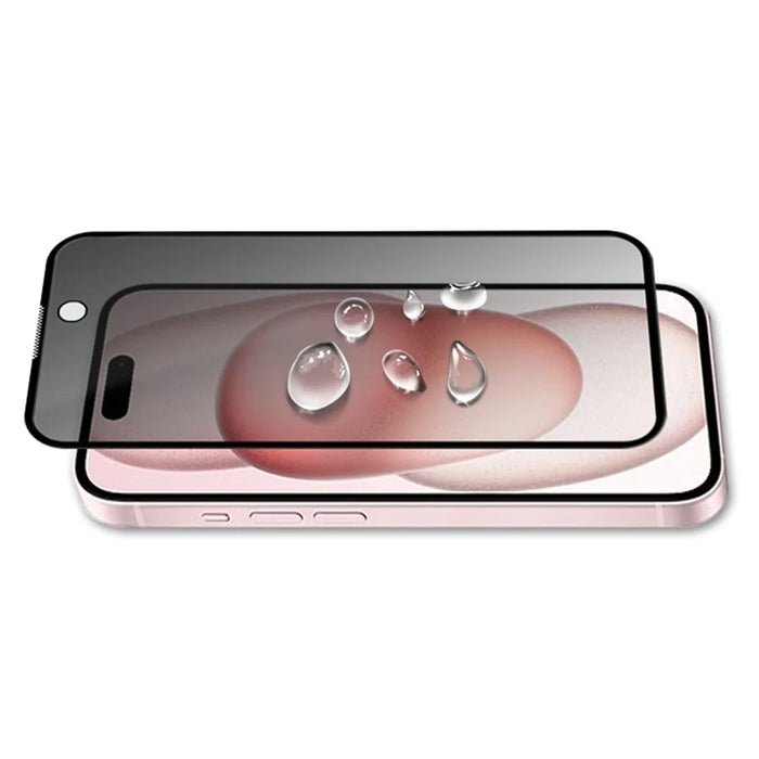 MOCOLO For iPhone 15 Plus Tempered Glass Screen Protector Full Glue 3D Arc Edge Anti-Spy Screen Film - 5