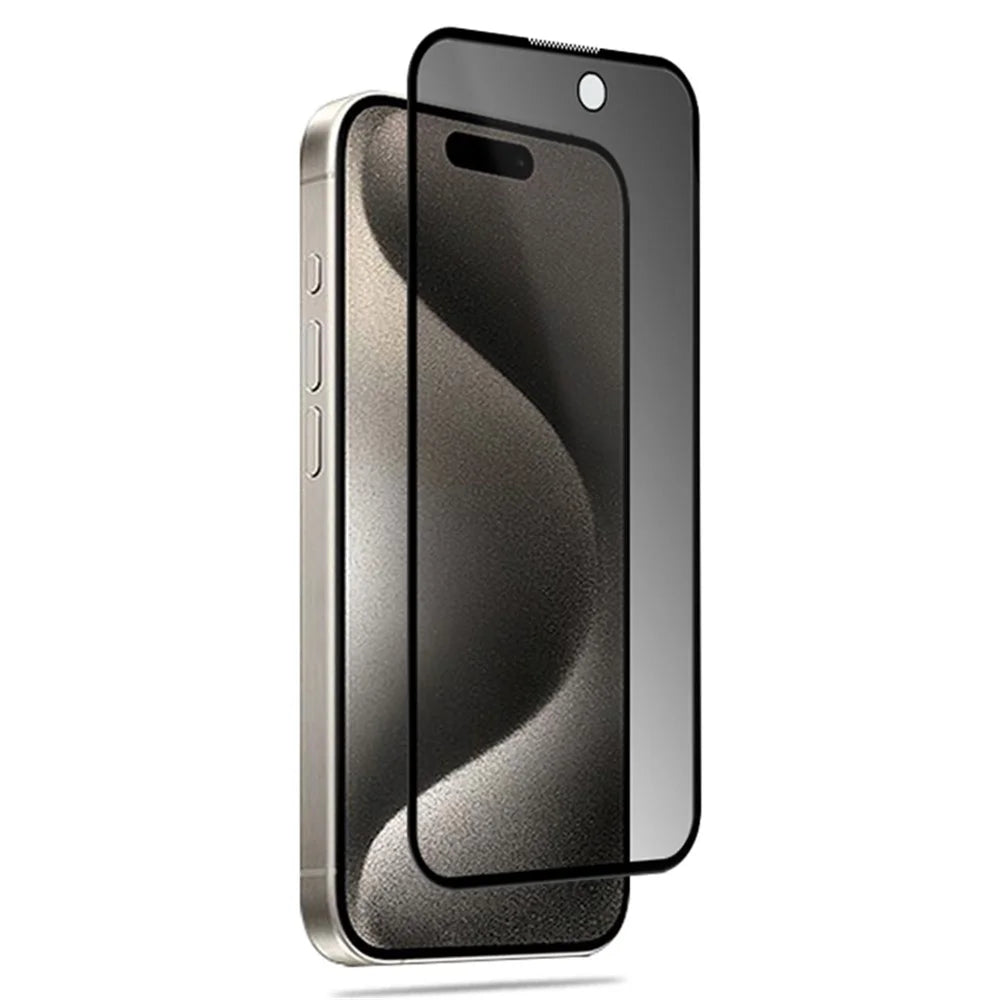 MOCOLO For iPhone 15 Pro Max Anti-Spy Tempered Glass Screen Film Full Glue 3D Arc Edge Screen Protector - 4