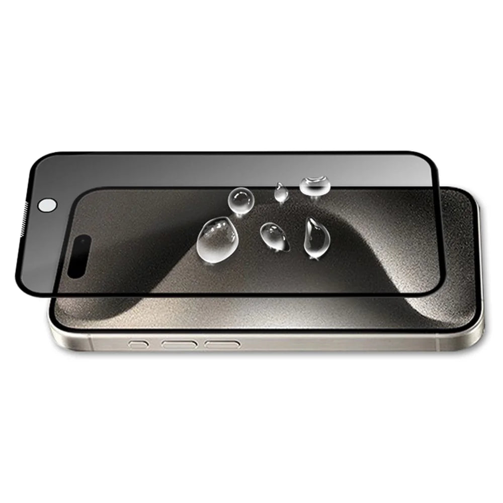MOCOLO Anti-Spy Screen Protector for iPhone 15 Pro Full Glue 3D Arc Edge Tempered Glass Screen Film - 5