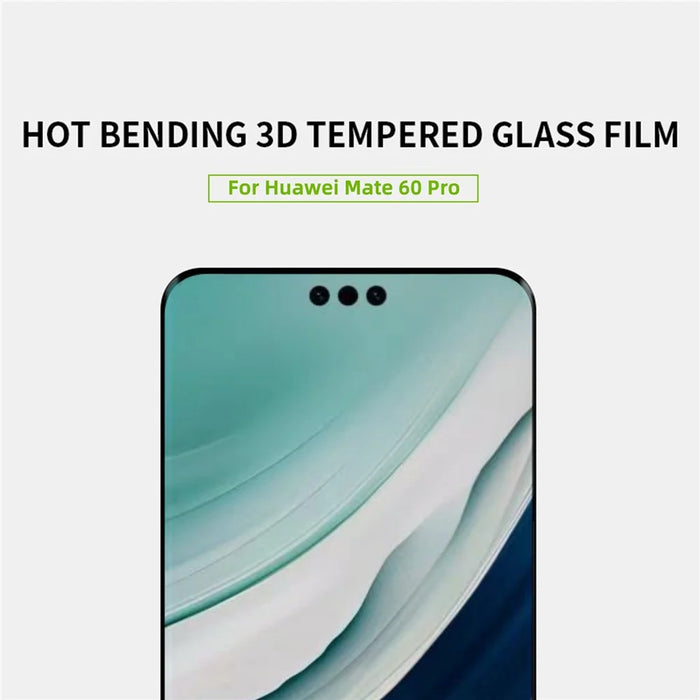 MOFI For Huawei Mate 60 Pro / 60 Pro+ 3D Curved Hot Bending Tempered Glass Full Glue Film Screen Protector - 3