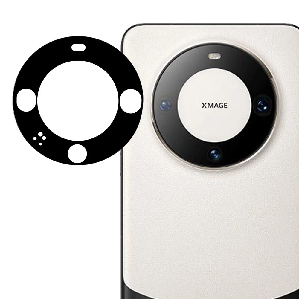 For Huawei Mate 60 Pro / 60 Pro+ Tempered Glass Lens Film Silk Printing Black Phone Camera Lens Protector - 1