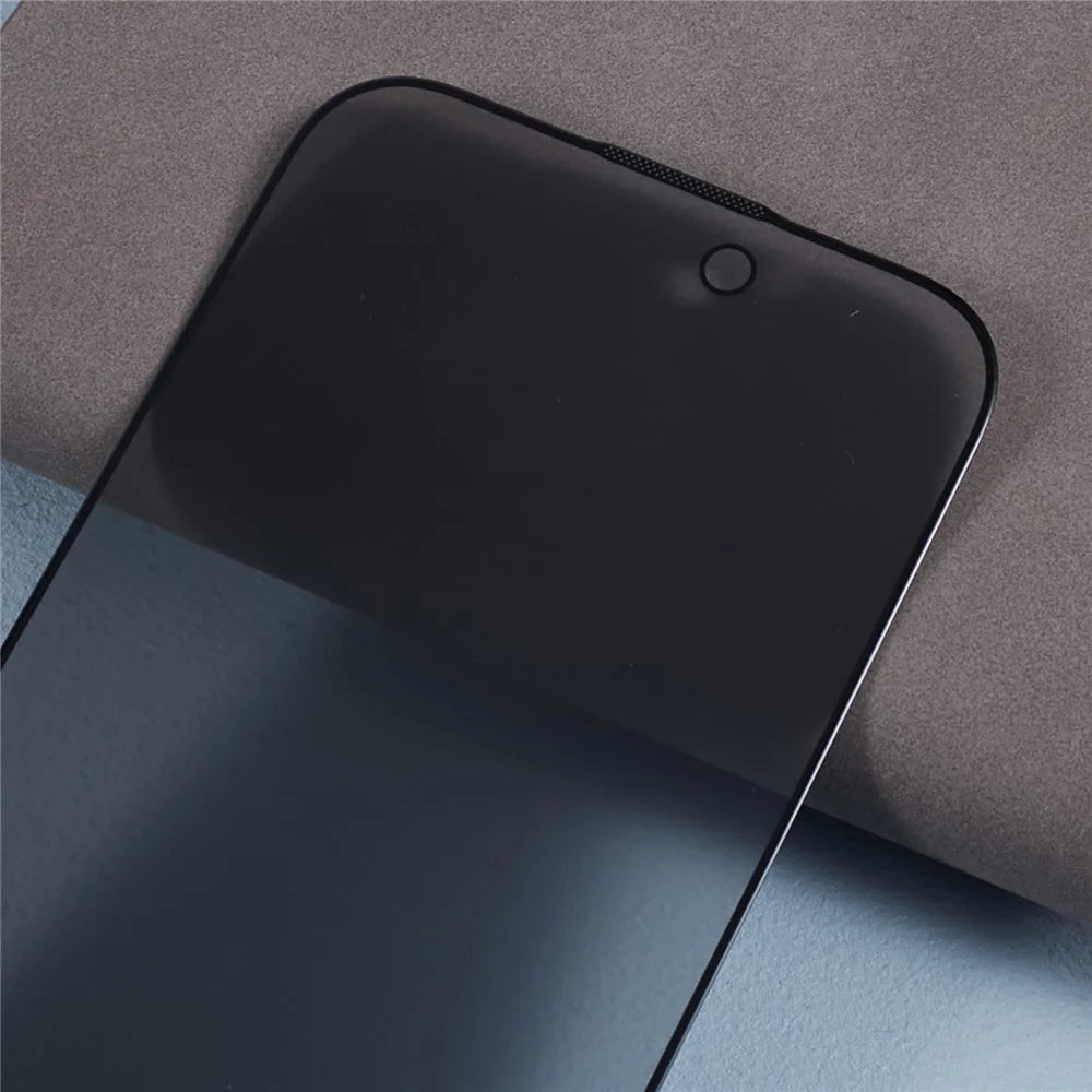 Anti-spy Film for iPhone 15 , Silk Printing Black Edge Corning Gorilla Glass Screen Protector - 5