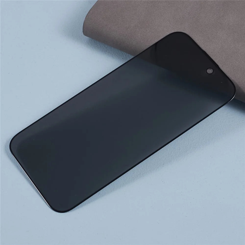 Anti-spy Film for iPhone 15 , Silk Printing Black Edge Corning Gorilla Glass Screen Protector - 7