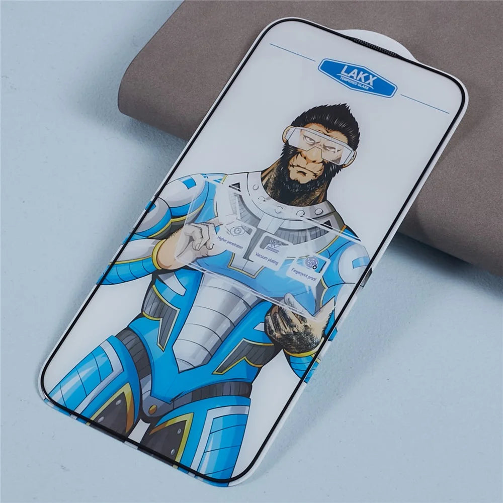 For iPhone 15 Pro HD Clear Film Corning Gorilla Glass Silk Printing Black Edge Screen Protector - 3