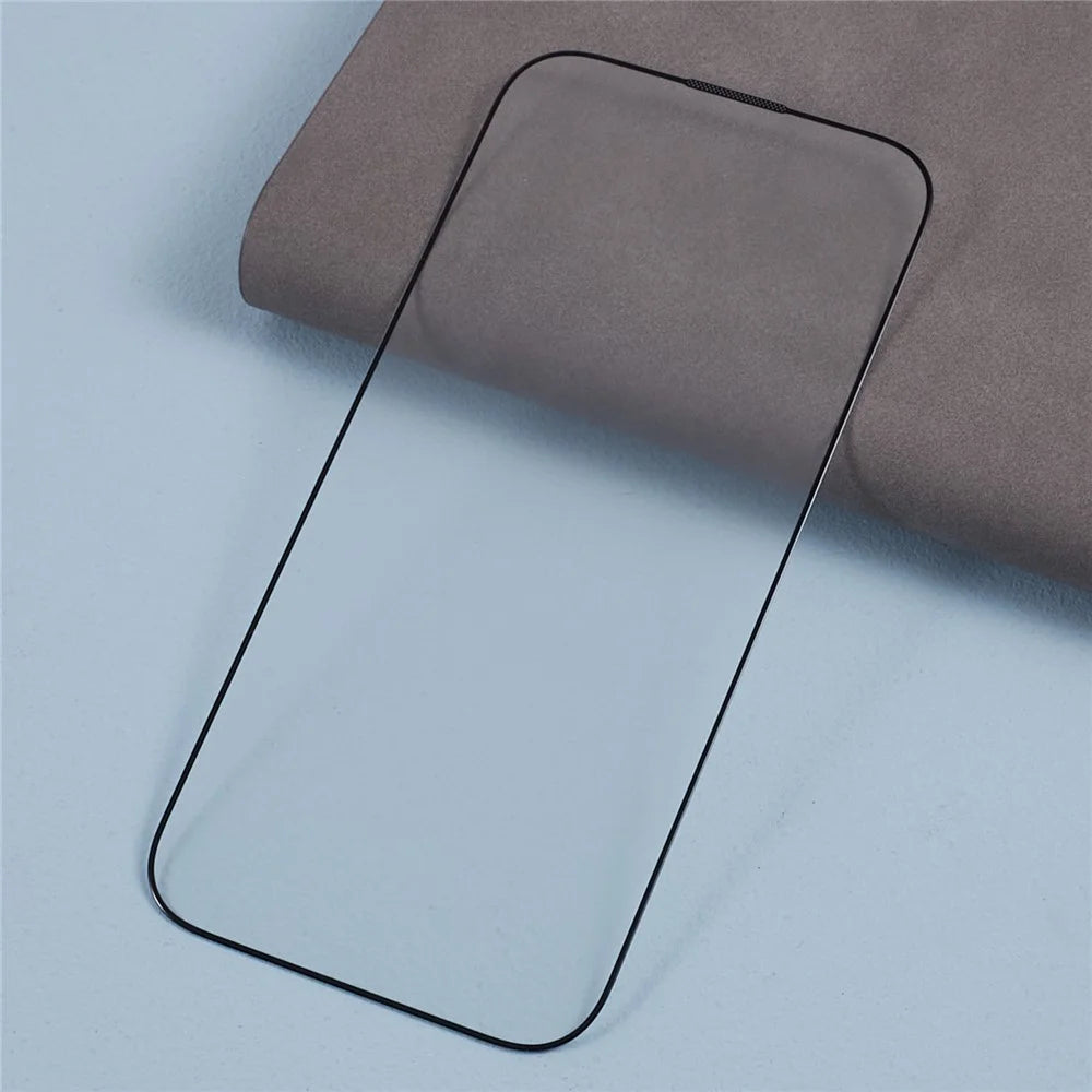 For iPhone 15 Pro Anti-explosion Matte Corning Gorilla Glass Screen Protector Silk Printing Black Edge Film - 4