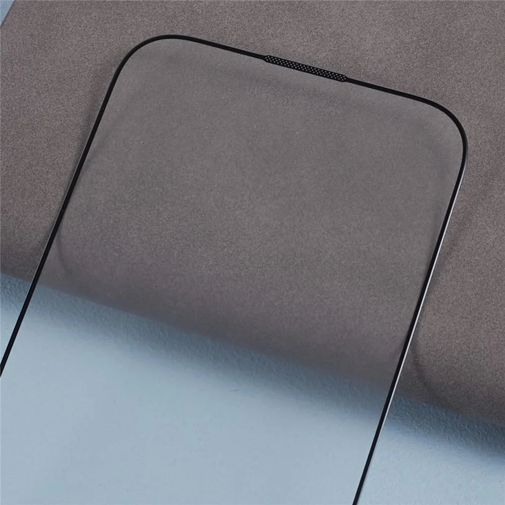 For iPhone 15 Pro Anti-explosion Matte Corning Gorilla Glass Screen Protector Silk Printing Black Edge Film - 5