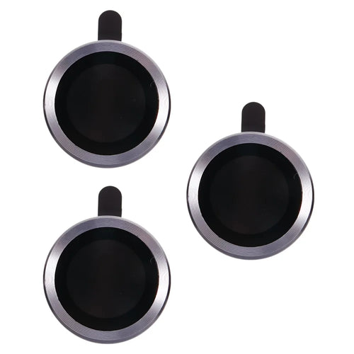 For iPhone 15 Pro / 15 Pro Max 1 Set Camera Lens Protector Metal Ring Tempered Glass Electroplating CD Vein Lens Film - Purple - 1