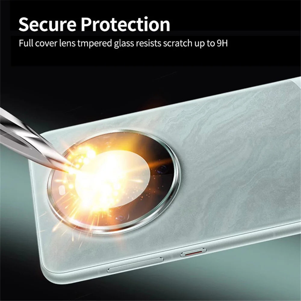 ENKAY HAT PRINCE For Huawei Mate 60 Pro  /  Mate 60 Pro+ Camera Lens Film Tempered Glass + Aluminum Alloy Lens Protector - Cyan - 3