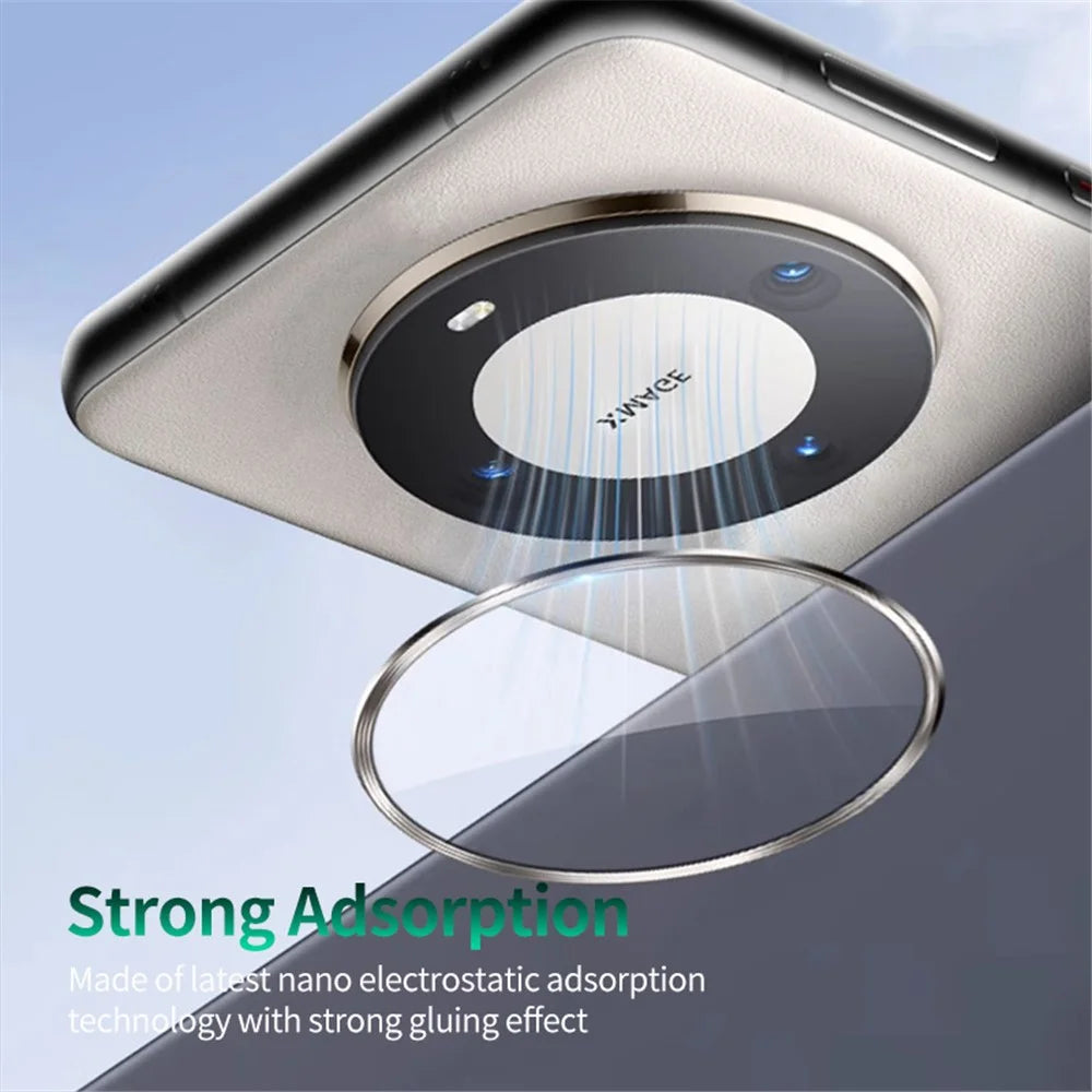 ENKAY HAT PRINCE For Huawei Mate 60 Pro  /  Mate 60 Pro+ Camera Lens Film Tempered Glass + Aluminum Alloy Lens Protector - Cyan - 4