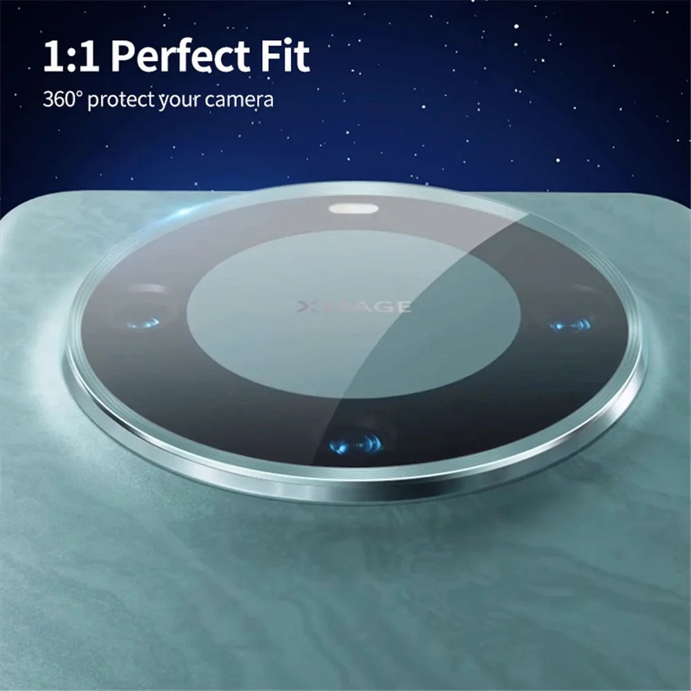 ENKAY HAT PRINCE For Huawei Mate 60 Pro  /  Mate 60 Pro+ Camera Lens Film Tempered Glass + Aluminum Alloy Lens Protector - Cyan - 6