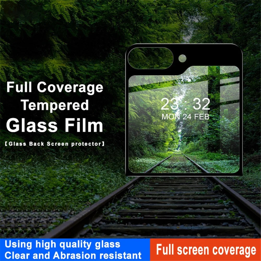 IMAK For Samsung Galaxy Z Flip5 5G Rear Small Screen Protector Tempered Glass Full Cover Film - 3
