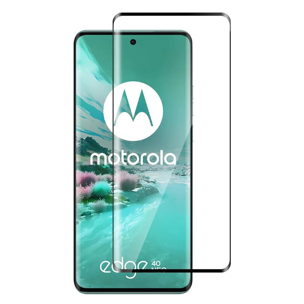 For Motorola Edge 40 Neo 5G 3D Curved Screen Protector Side Glue Touch Sensitive Tempered Glass Film - 1