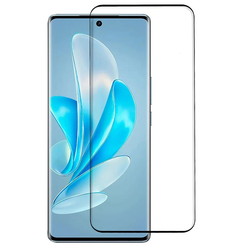 For vivo V29 5G Screen Protector Full Cover 3D Curved Tempered Glass Side Glue Film - 1