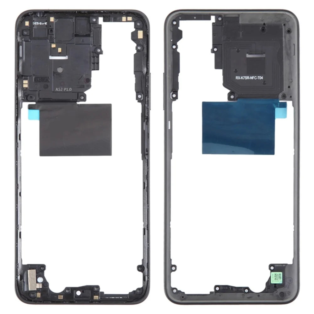 For Xiaomi Redmi Note 12S 4G OEM Middle Housing Plate Frame Part (without Logo) - Black - 1