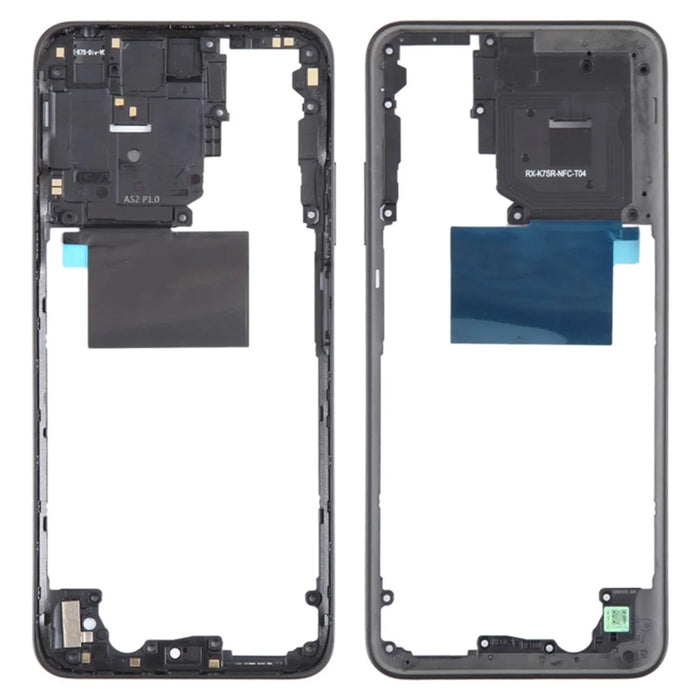 For Xiaomi Redmi Note 12S 4G OEM Middle Housing Plate Frame Part (without Logo) - Black - 1