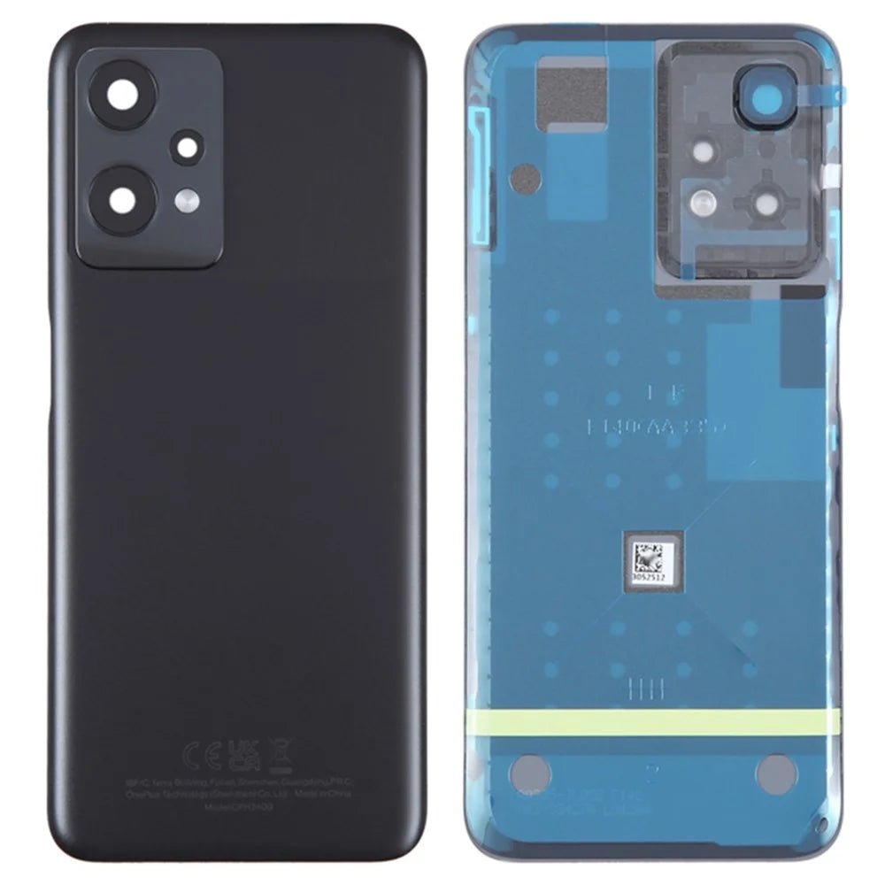 For OnePlus Nord CE 2 Lite 5G OEM Battery Housing with Adhesive Sticker + Camera Lens Cover - Black - 1