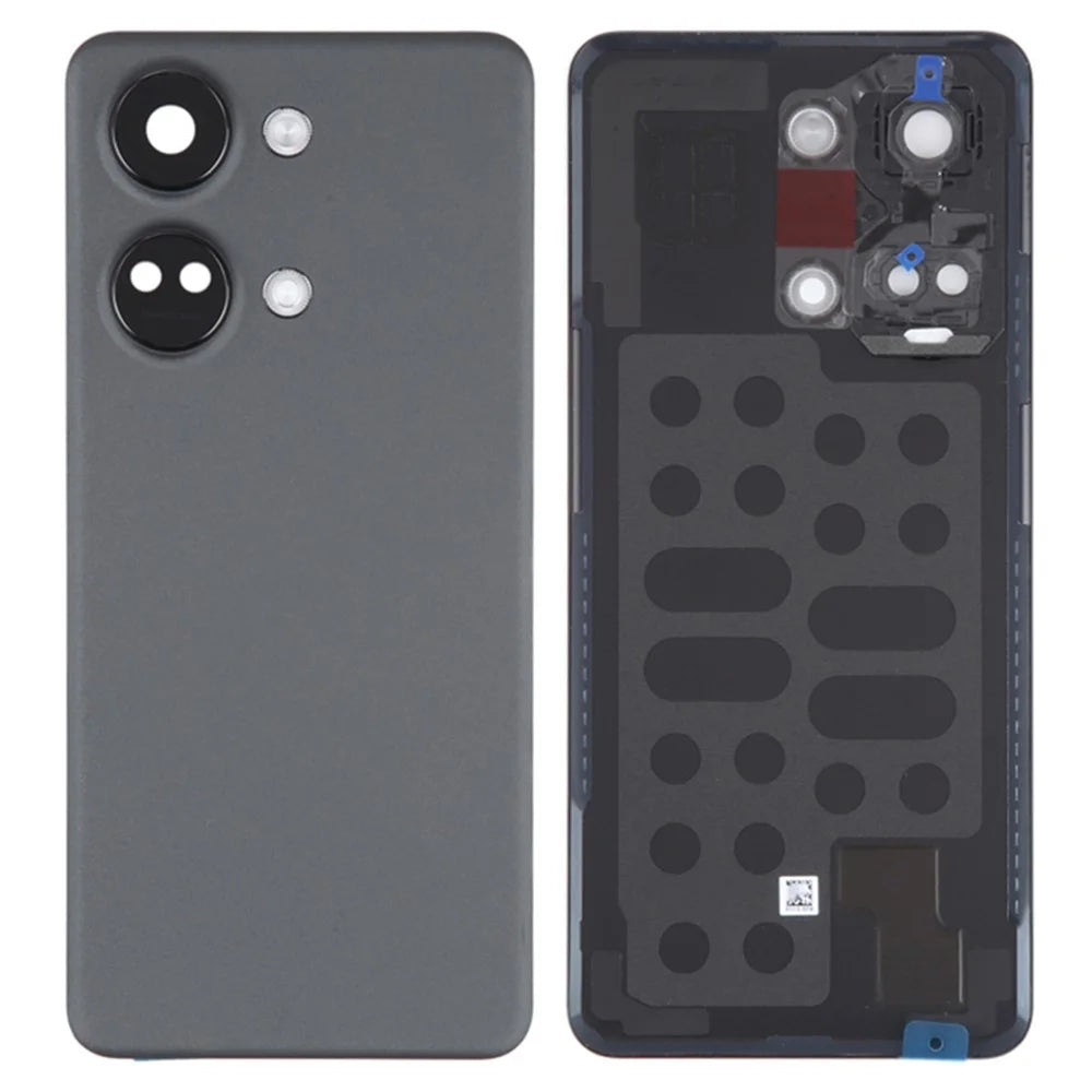 For OnePlus Ace 2V PHP110 OEM Cellphone Battery Housing with Adhesive Sticker + Camera Lens Cover - Black - 1
