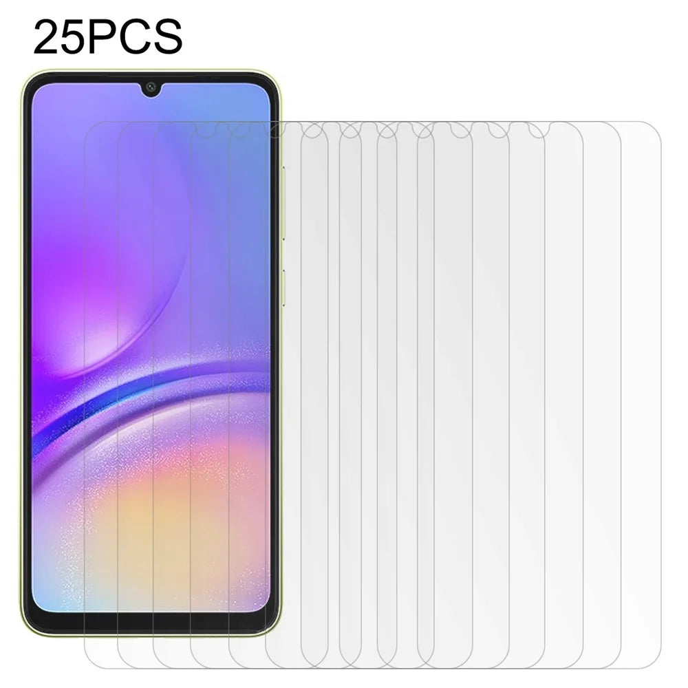 25Pcs for Samsung Galaxy A05 4G / A05s 4G Screen Protector Ultra Clear Tempered Glass Film (No Package, with Wipes Set, Dust-absorber, Guide Sticker) - 1