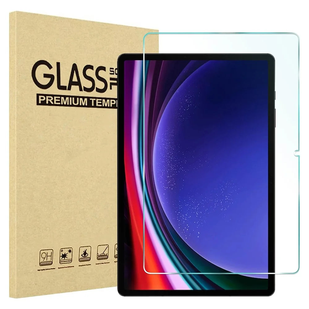 For Samsung Galaxy Tab S9 FE+ Tablet Screen Protector Arc Edge Tempered Glass HD Clear Film - 1