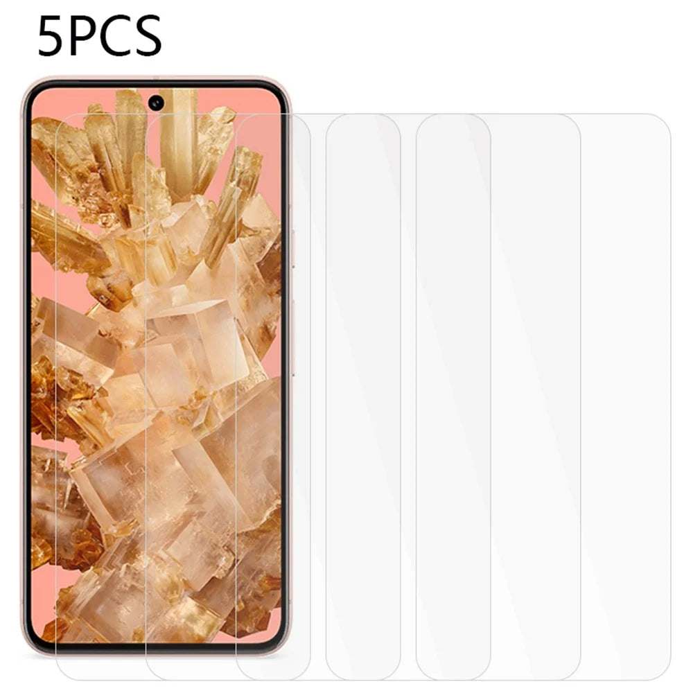 5PCS For Google Pixel 8 Phone Screen Protector 0.3mm 2.5D Tempered Glass HD Clear Film - 1