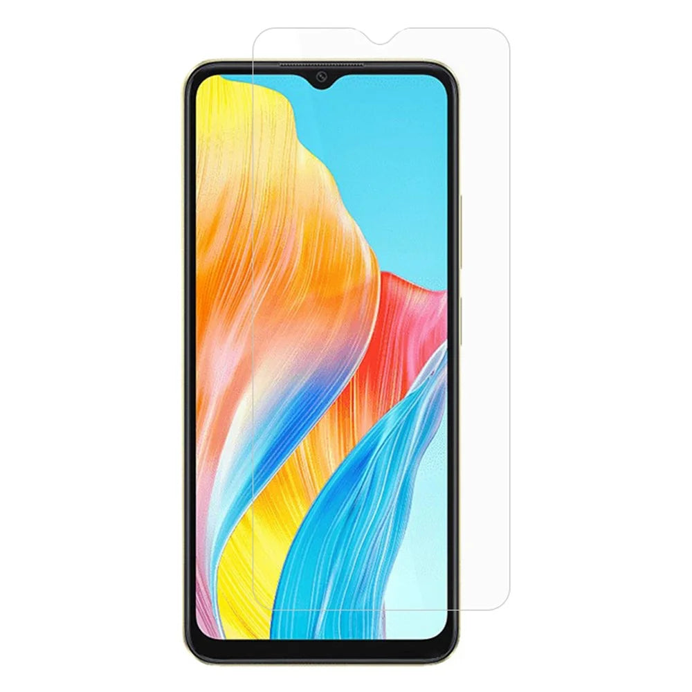 For Oppo A18 4G Phone Screen Protector 0.3mm Arc Edge Tempered Glass Film - 1