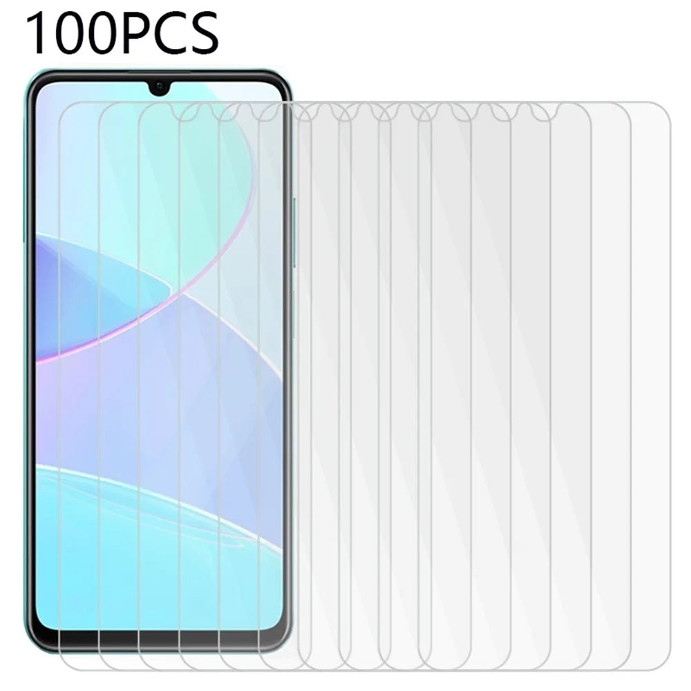 100Pcs For Realme C53 (Global) / C53 (India) / C51 Transparent Screen Film Anti-Scratch Tempered Glass Screen Protector (No Package, with Wipes Set, Dust-absorber, Guide Sticker) - 1