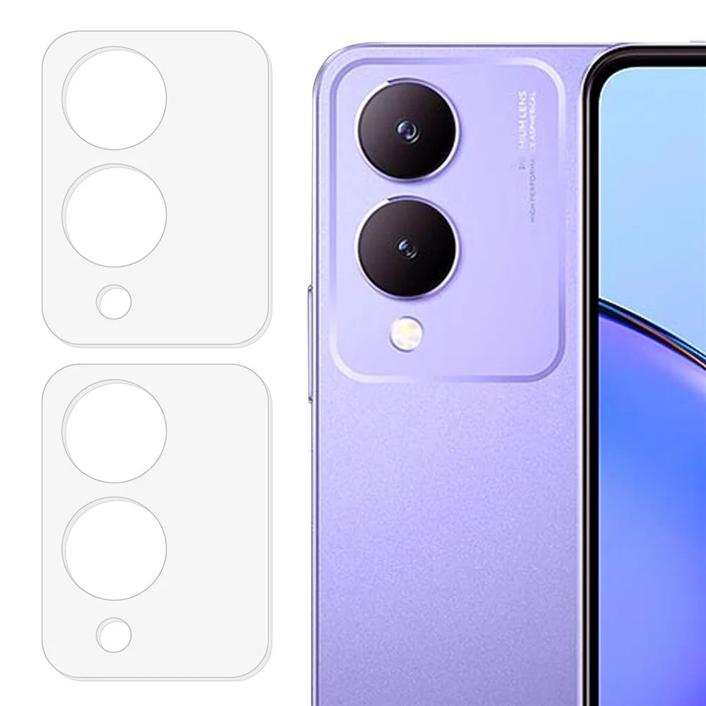 2Pcs For vivo Y17s 4G Camera Lens Protector 3D Arc Edge Clear Tempered Glass Lens Film - 1