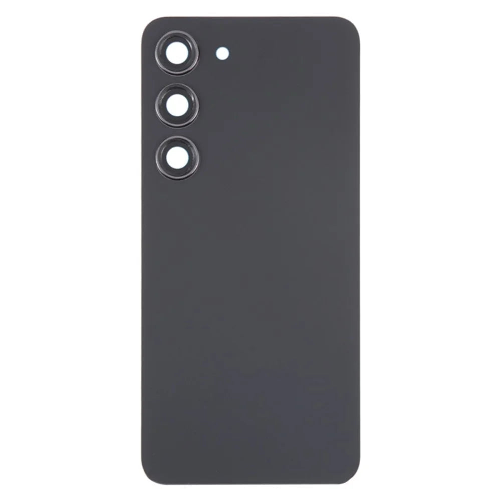 For Samsung Galaxy S23 S911 Battery Housing with Adhesive Sticker + Camera Lens Cover (without Logo) - Black - 2
