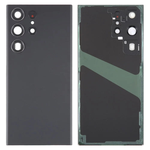 For Samsung Galaxy S23 Ultra S918 Phone Battery Housing with Adhesive Sticker + Camera Lens Cover (without Logo) - Black - 1