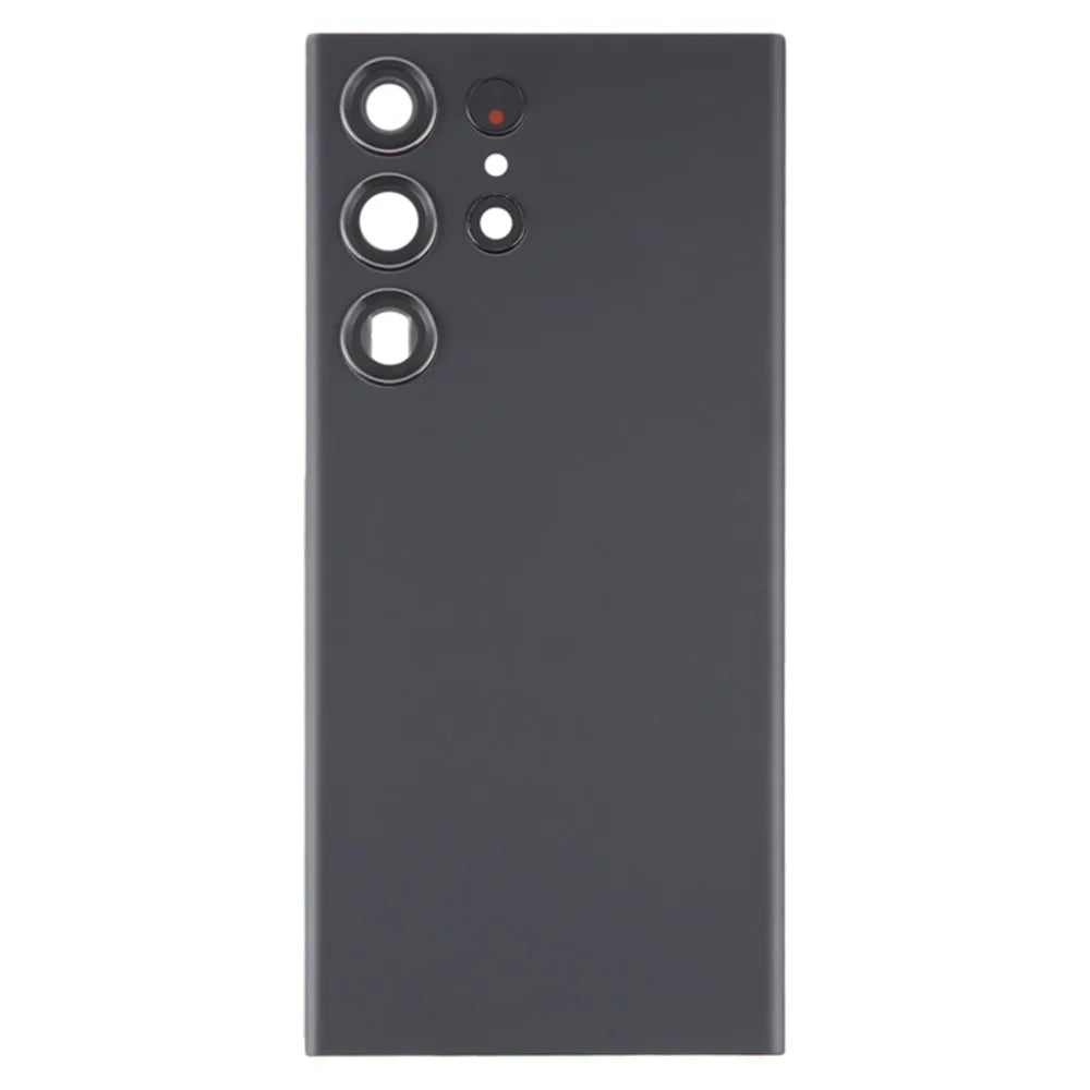 For Samsung Galaxy S23 Ultra S918 Phone Battery Housing with Adhesive Sticker + Camera Lens Cover (without Logo) - Black - 2