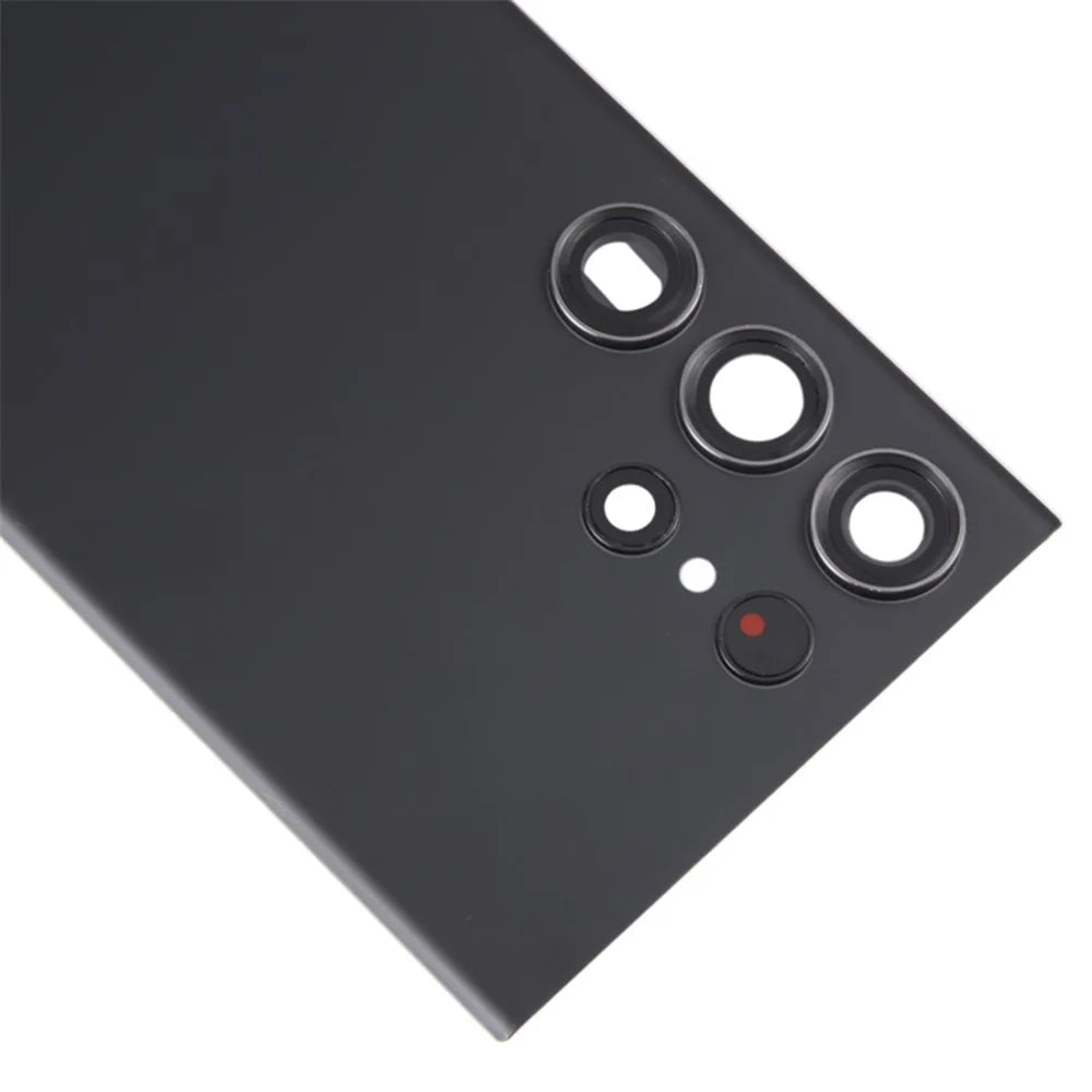 For Samsung Galaxy S23 Ultra S918 Phone Battery Housing with Adhesive Sticker + Camera Lens Cover (without Logo) - Black - 4